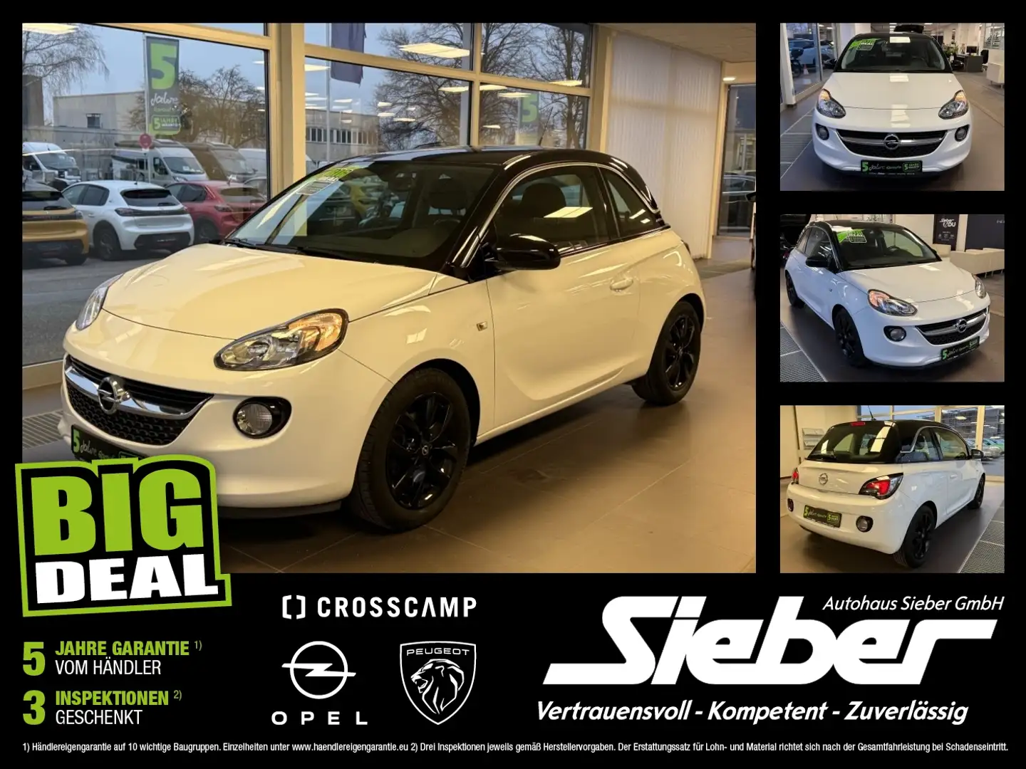 Opel Adam 1.2 Jam Tempomat*CarPlay*Regensensor Weiß - 1