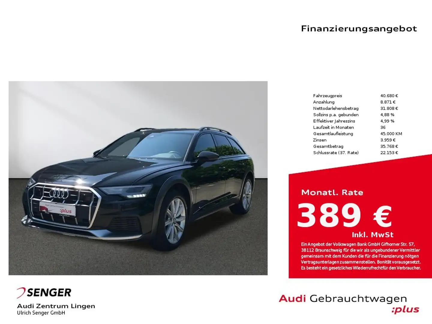 Audi A6 allroad quattro 50TDI MMI LED AHK Memory Navi Schwarz - 1
