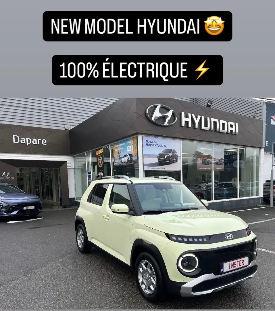 Hyundai Inster URBAN 100% ELECTRIQUE - 49KwH - 360KM AUTONOMIE Jaune - 1