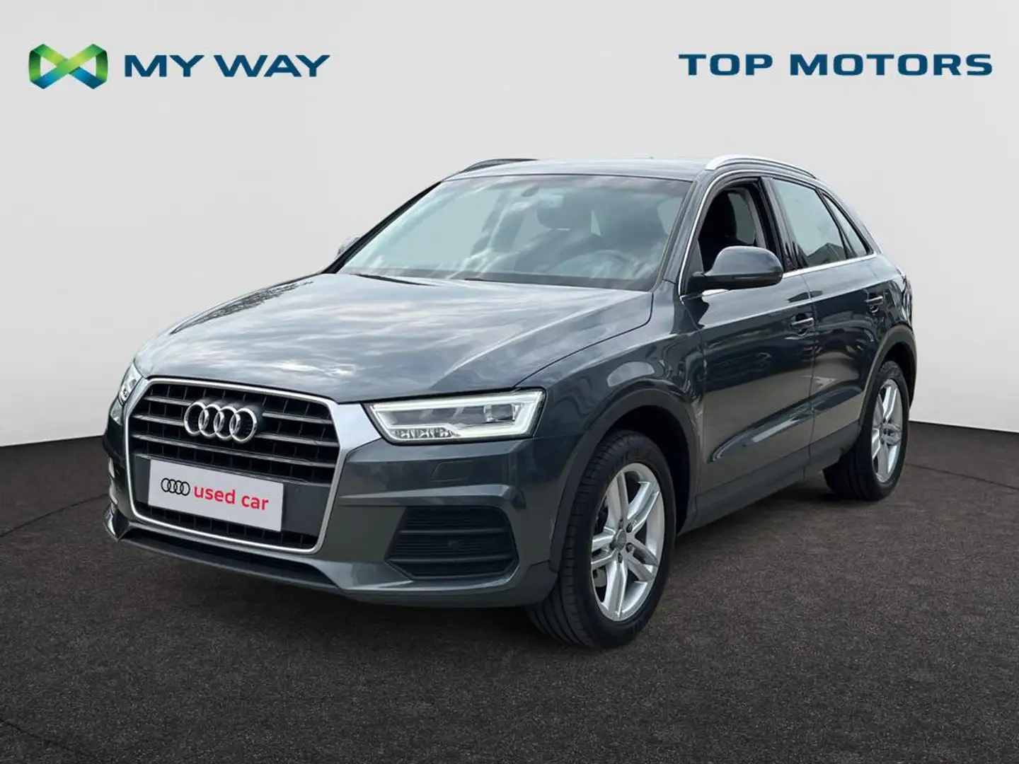 Audi Q3 GARANTIE*150PK*GPS*SENSOREN*LEDER*TOPWAY.BE Gris - 1