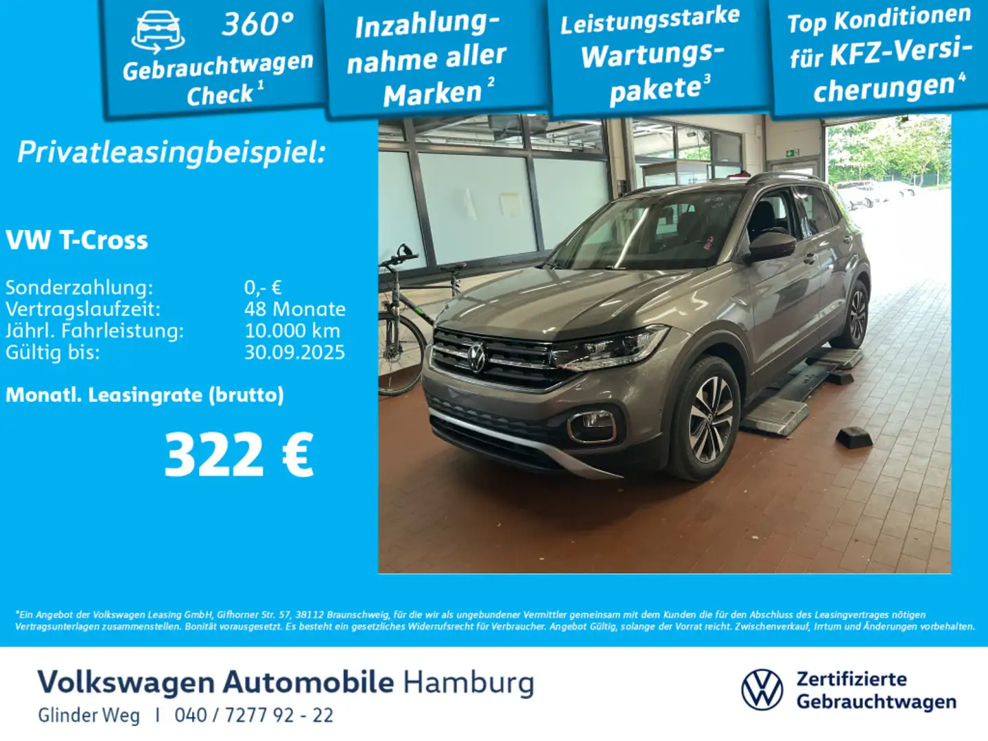 Volkswagen T-Cross 1.5 TSI United DSG Parklenkassistent Nav Grau - 1