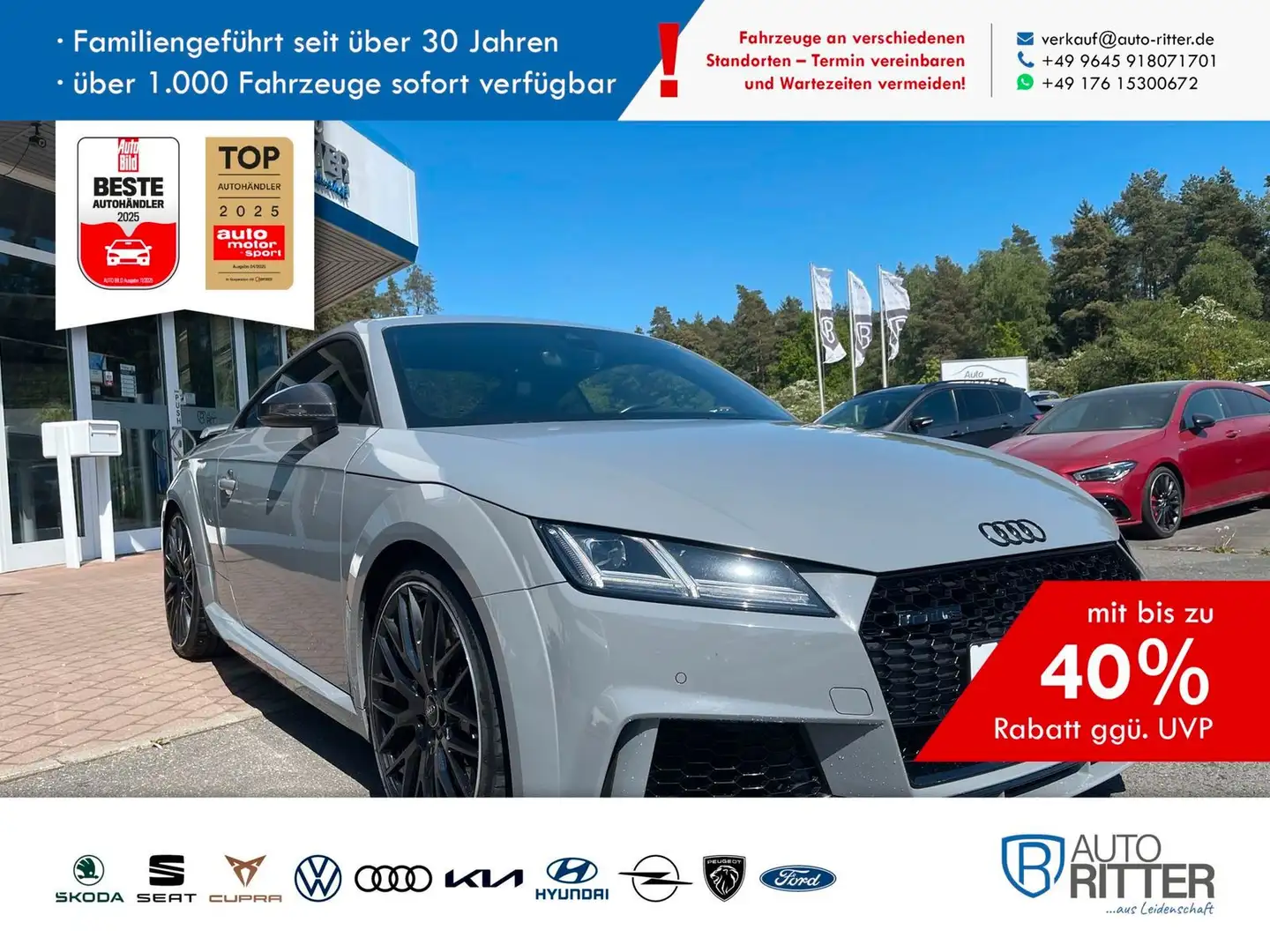 Audi TT RS ohne OPF B&O|Carbon|280kmh Gris - 1