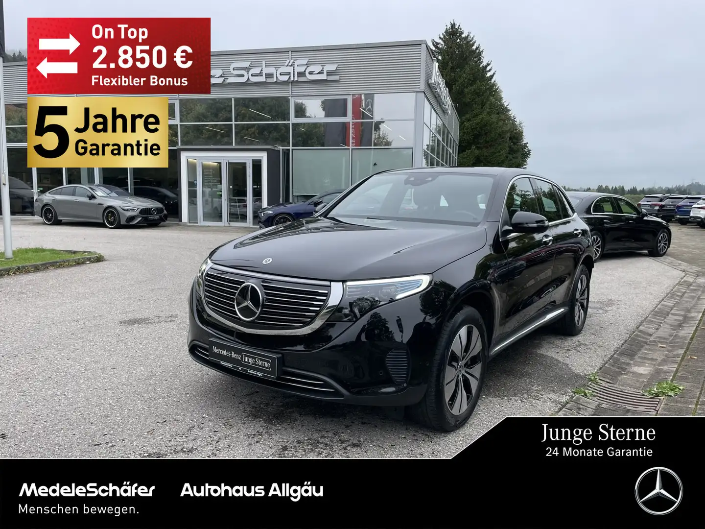 Mercedes-Benz EQC 400 EQC 400 4M Distro AHK MLed HuD Keyless Kam Memo Zwart - 1