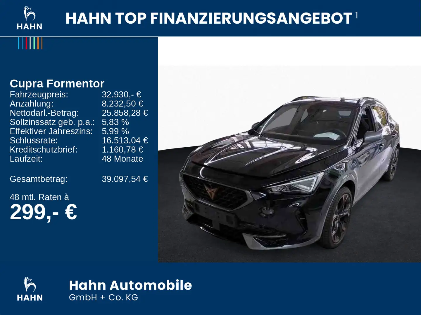 CUPRA Formentor VZ 2.0TSI DSG 4Drive Pano AHK 360° LED Schwarz - 2