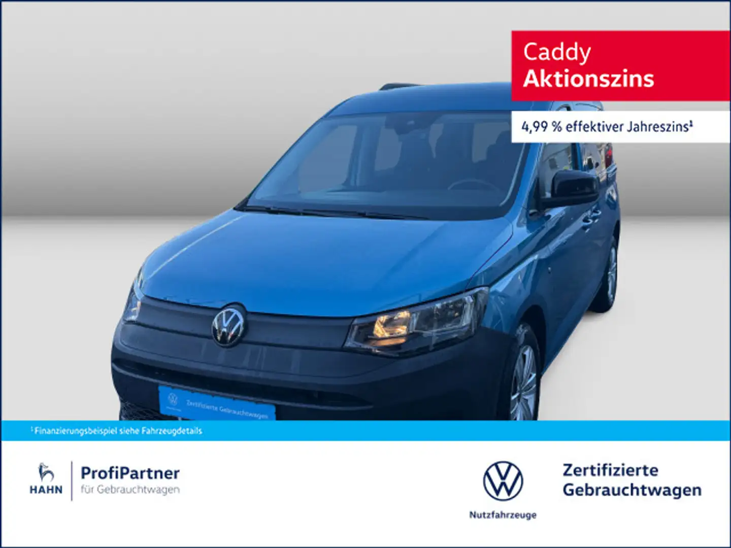 Volkswagen Caddy 5 1,5TSI 85kW DSG PDC KLIMA Blauw - 1