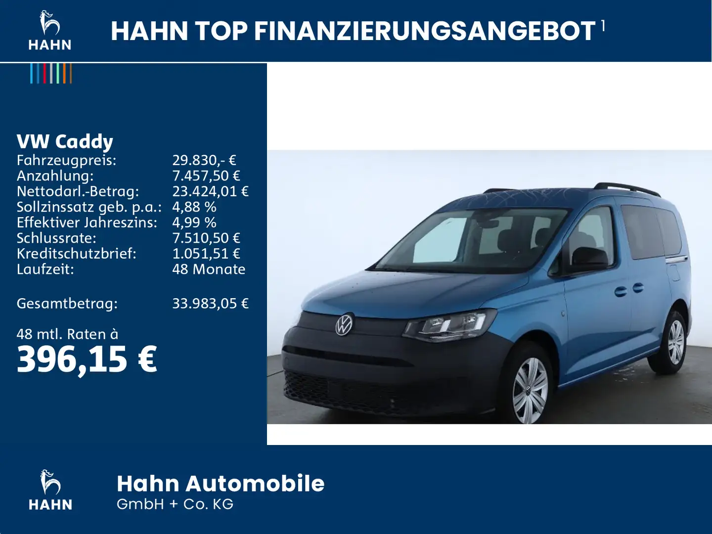 Volkswagen Caddy 5 1,5TSI 85kW DSG PDC KLIMA Bleu - 2