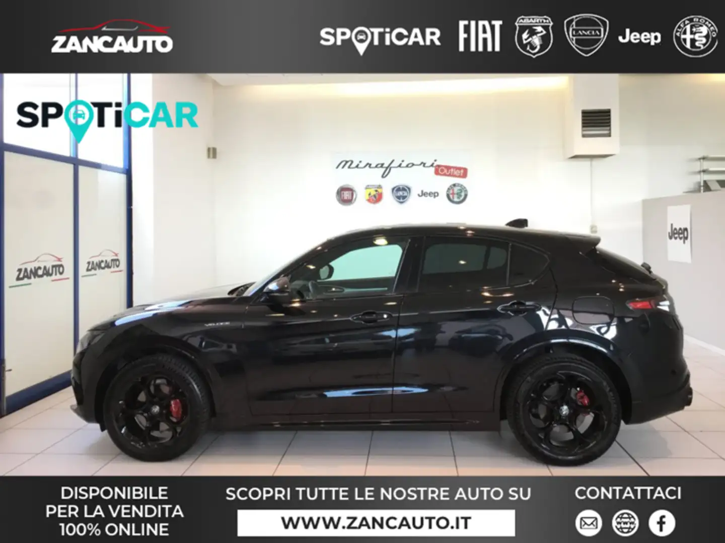 Alfa Romeo Stelvio 2.2 Turbodiesel 210 CV AT8 Q4 Veloce MY24 Noir - 1