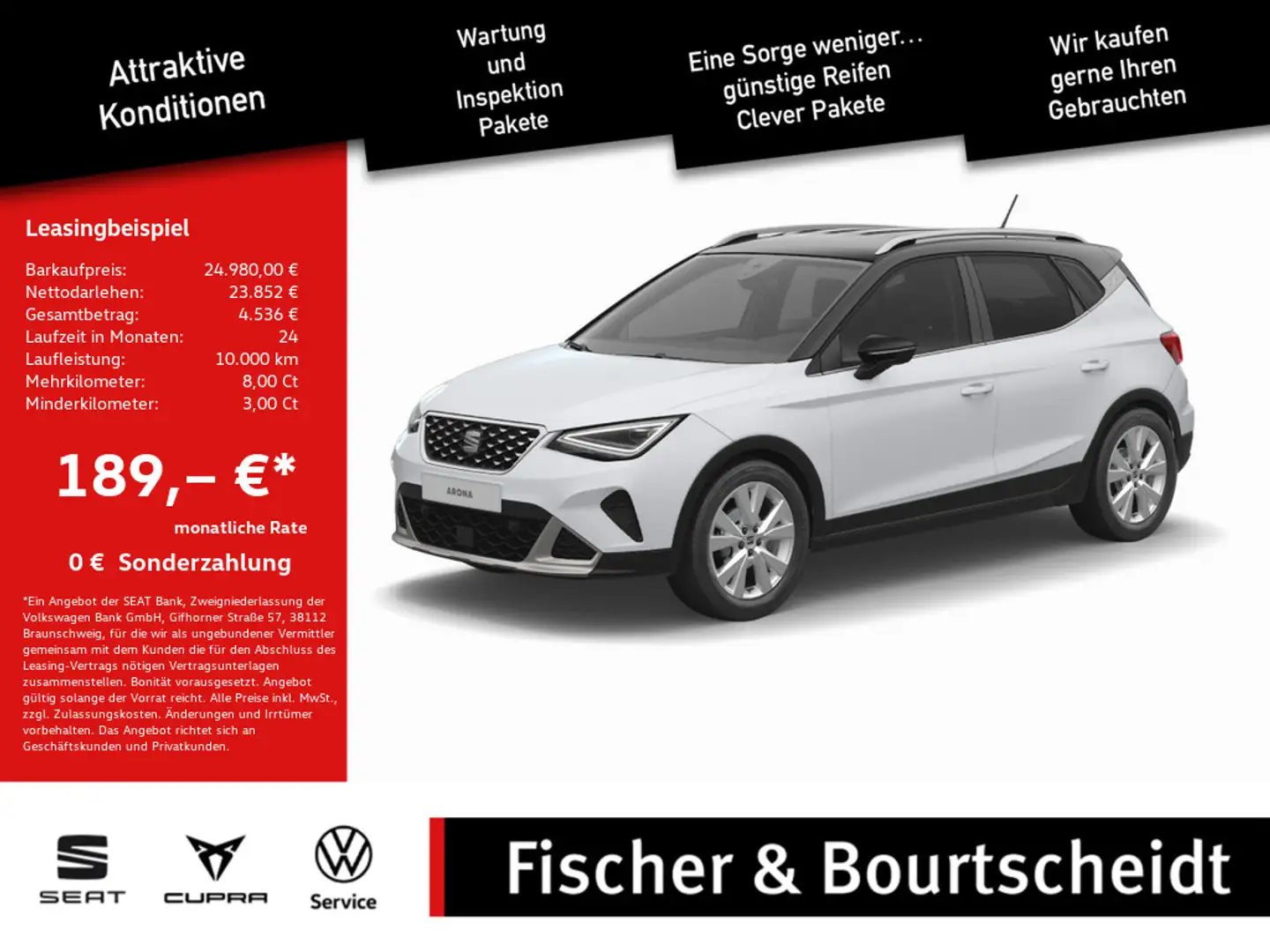 SEAT Arona 1.0 TSI Xperience NAVI ACC FACEL. LED Weiß - 1