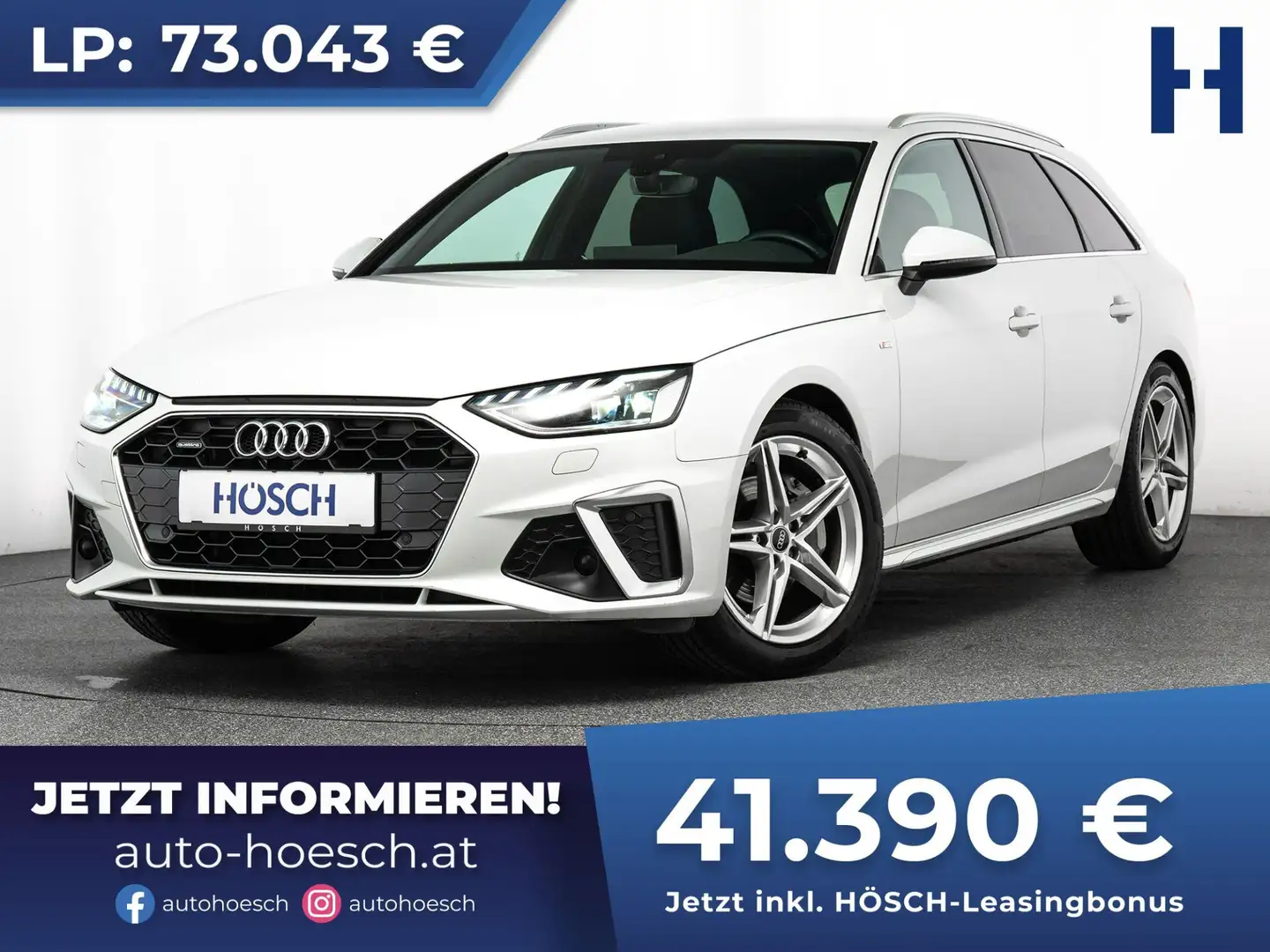 Audi A4 Avant 40 TDI quattro 2x S-LINE MATRIX ACC R-KAM - Weiß - 1