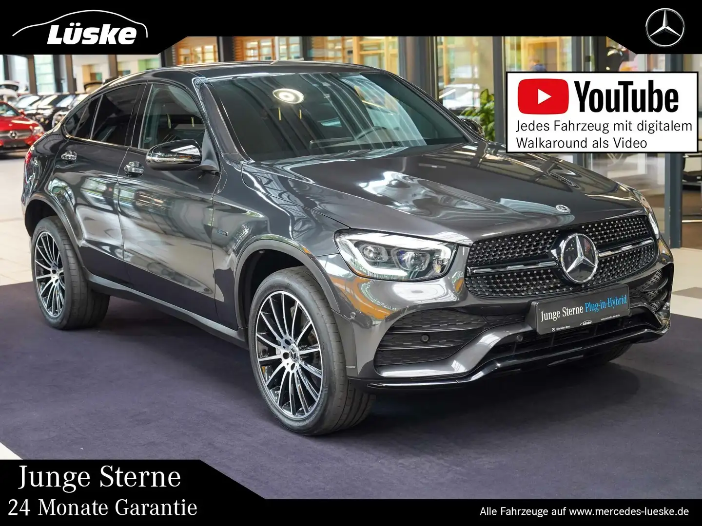 Mercedes-Benz GLC 300 GLC 300 de 4M Coupé AMG Line Night MULTIBEAM AHK Grau - 1