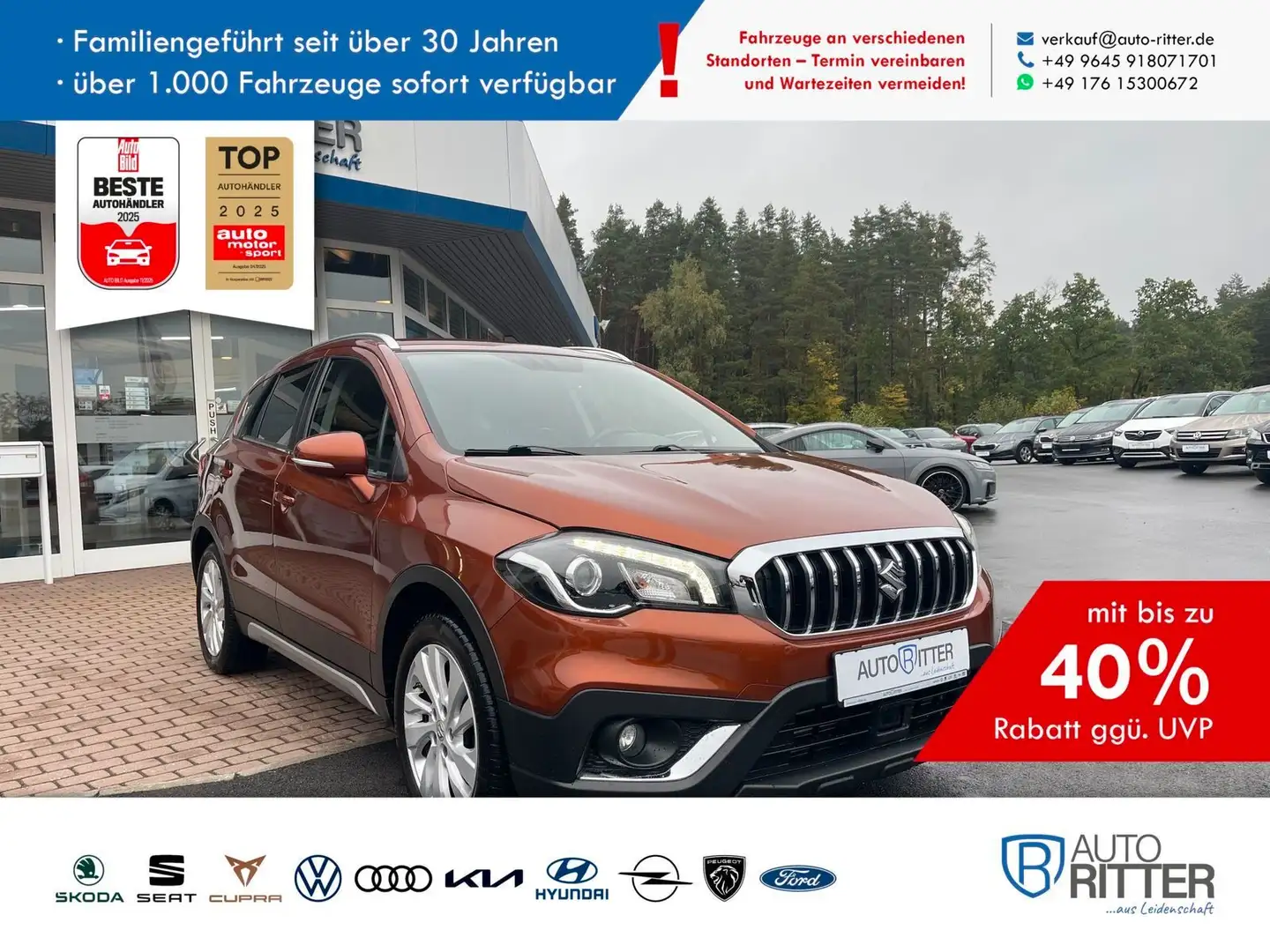 Suzuki SX4 S-Cross 1.4 DITC Hybrid Club AHK+Bluetoot... Orange - 1