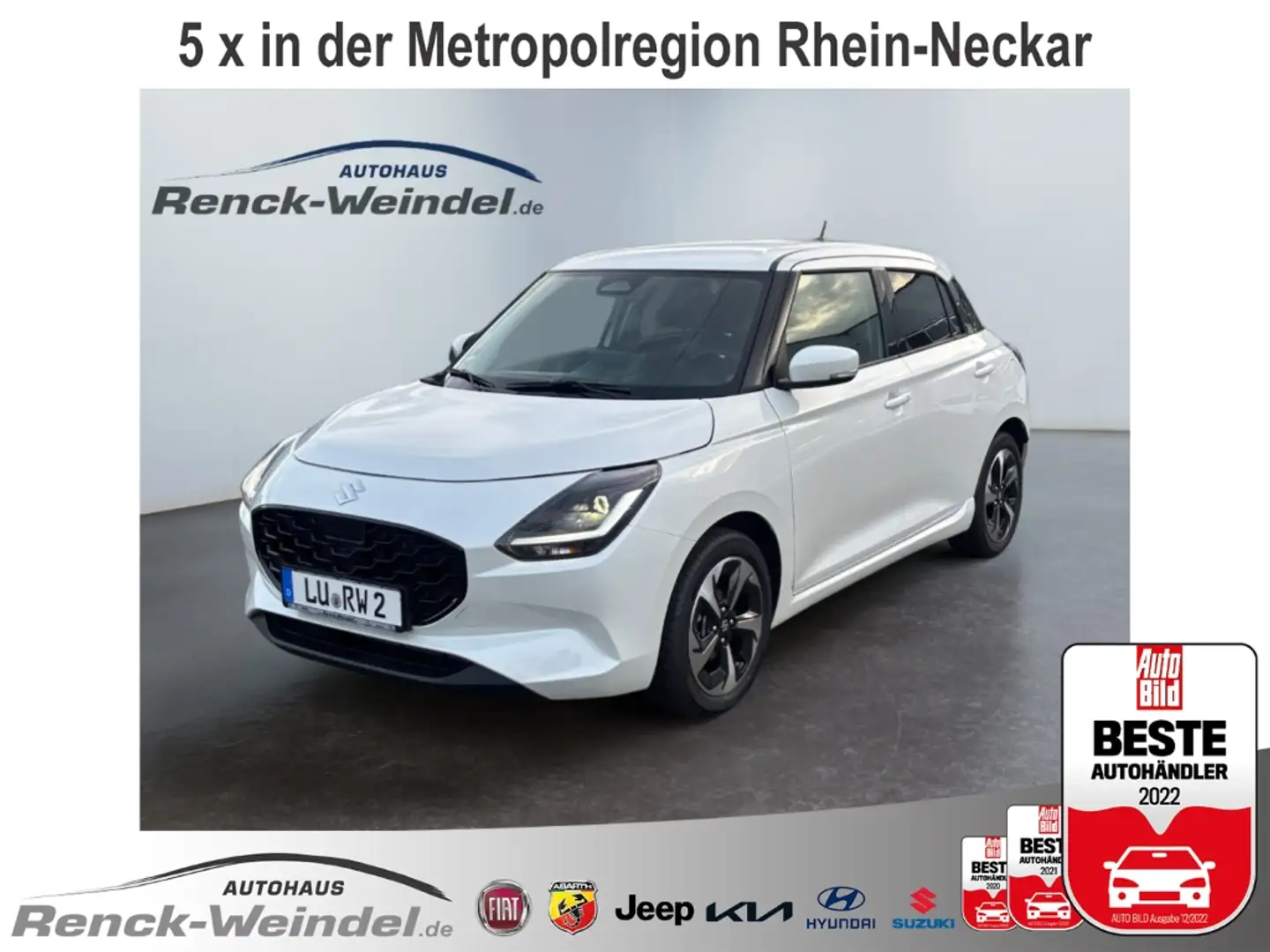 Suzuki Swift Comfort+ 1.2 Dualjet Navi LED Klimaautom DAB SHZ K Weiß - 1