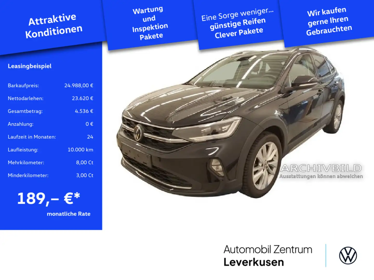 Volkswagen Taigo Style MATRIX AHK NAVI VIRT ACC KAM SHZ Noir - 1