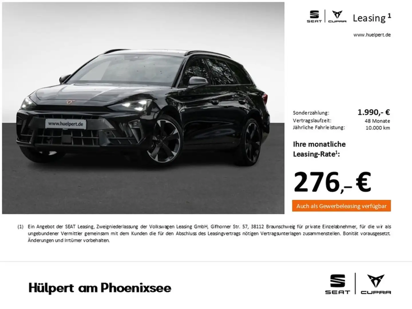 CUPRA Leon ST 1.5 eTSI FACELIFT CAM LM18 E-KLAPPE NAVI Zwart - 1