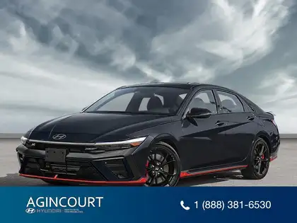 Black 2025 Hyundai Elantra N Sedan Front-Wheel Drive 6-Speed Manual