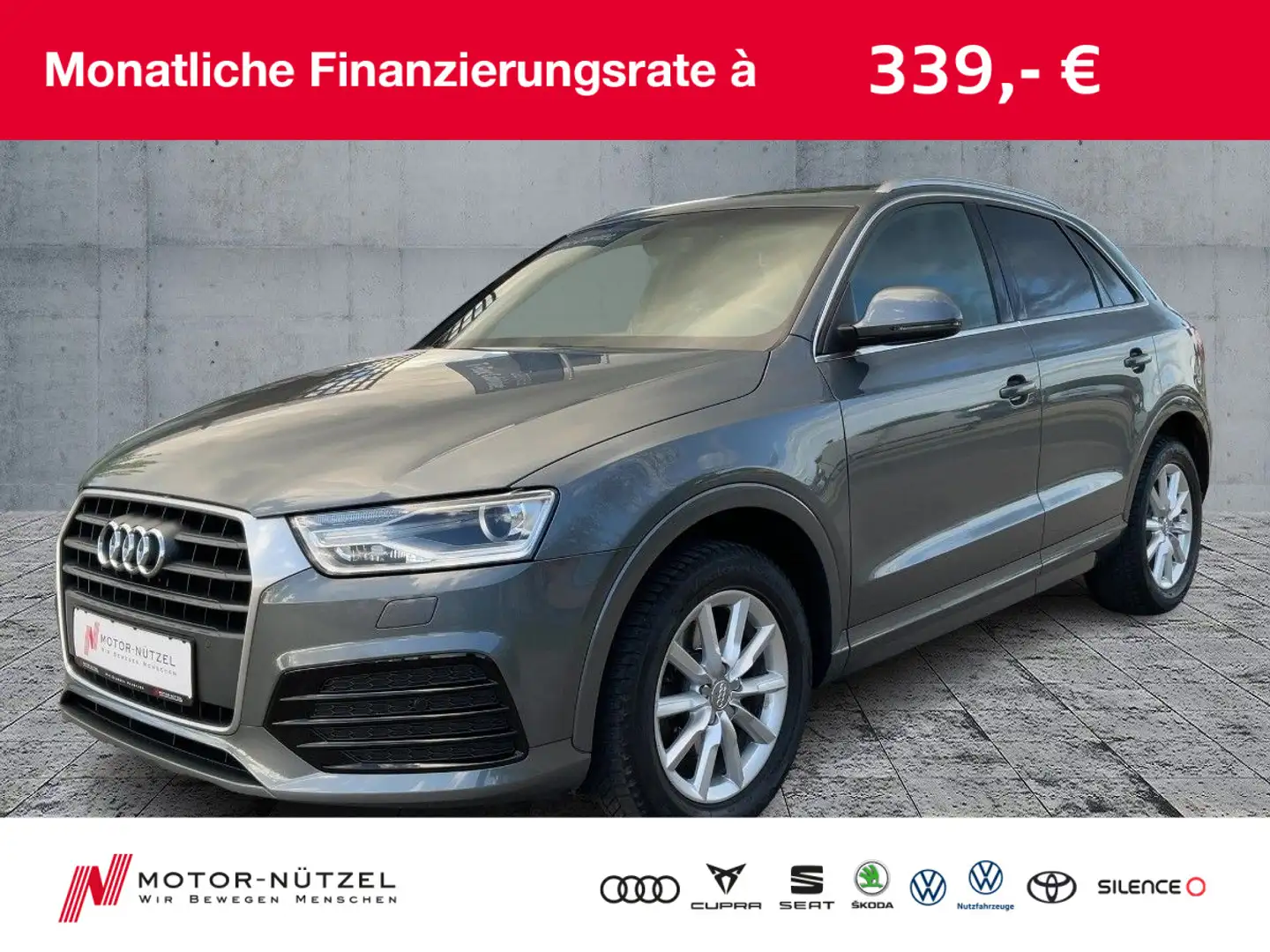 Audi Q3 1.4 TFSI SPORT BI-XEN+NAV+SHZ+PDC+GRA+AHK+DAB Grau - 1