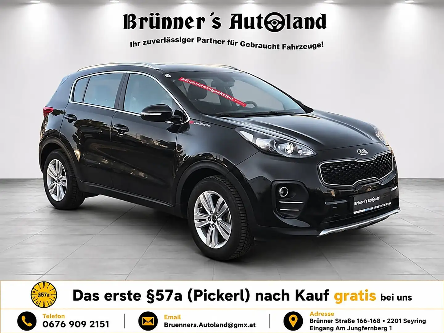 Kia Sportage 1,7 CRDI 1-Besitz alle Wartungen Service Picker... Schwarz - 2