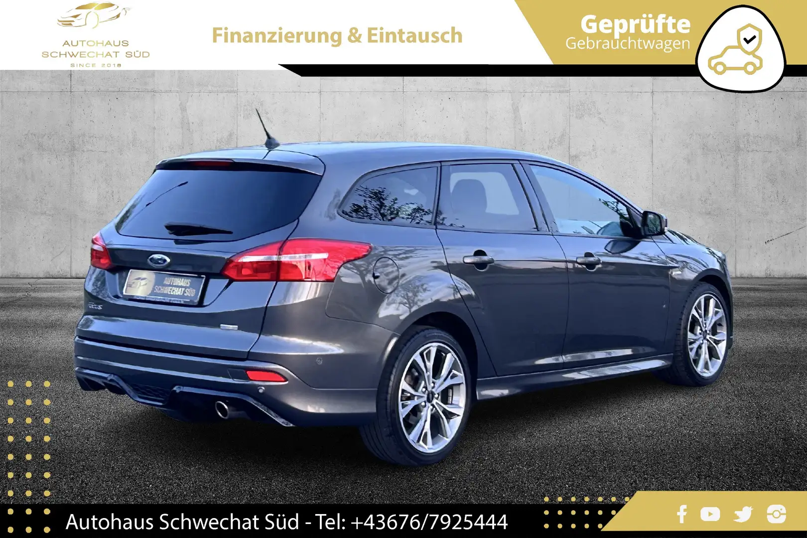 Ford Focus ST-Line 1,5 // 1.BESITZ // NAVI // XENON // 18" // Grau - 1
