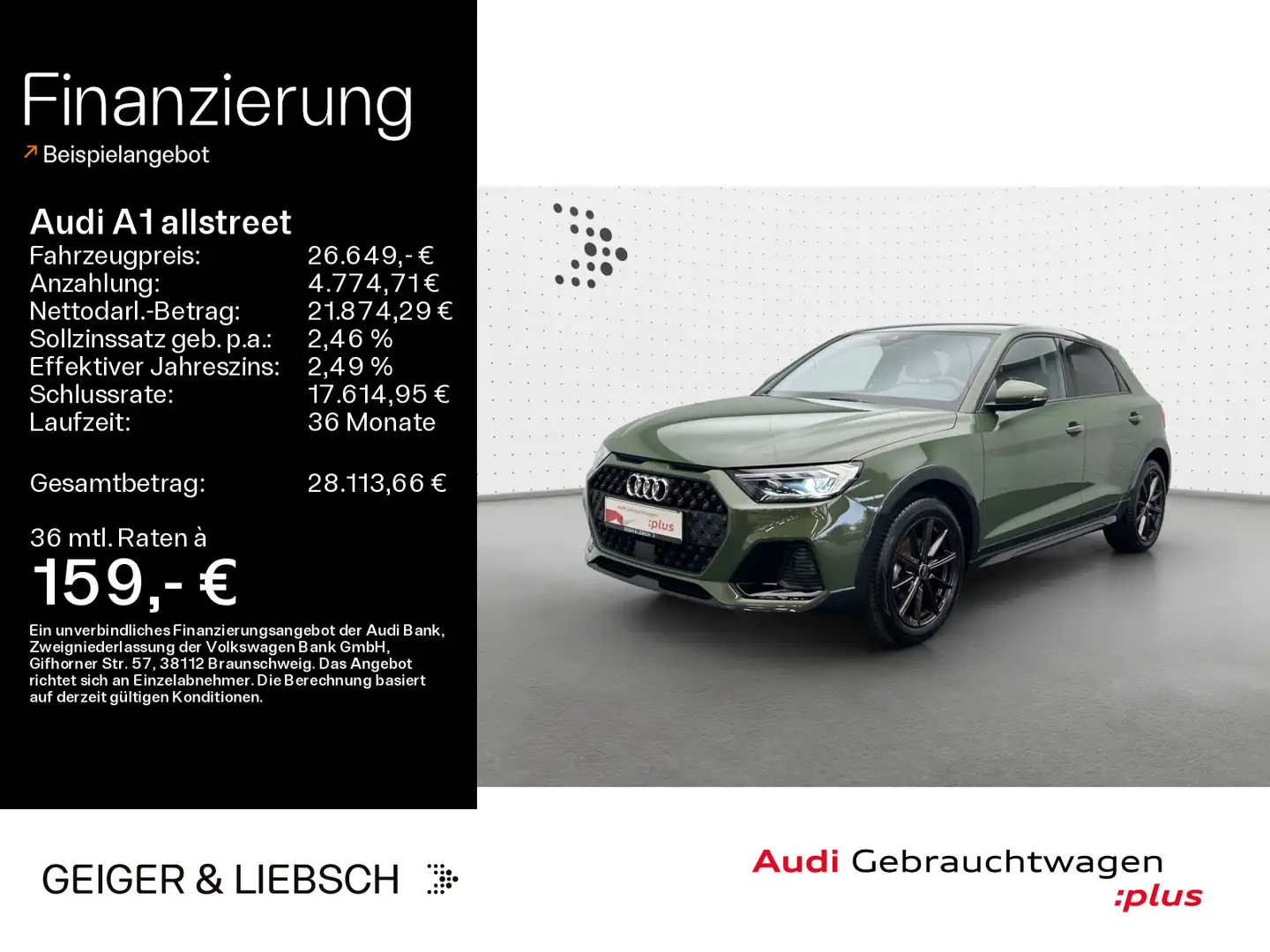 Audi A1 30 TFSI S-LINE*NAVI-PLUS*LED*VIRTUA Grün - 1
