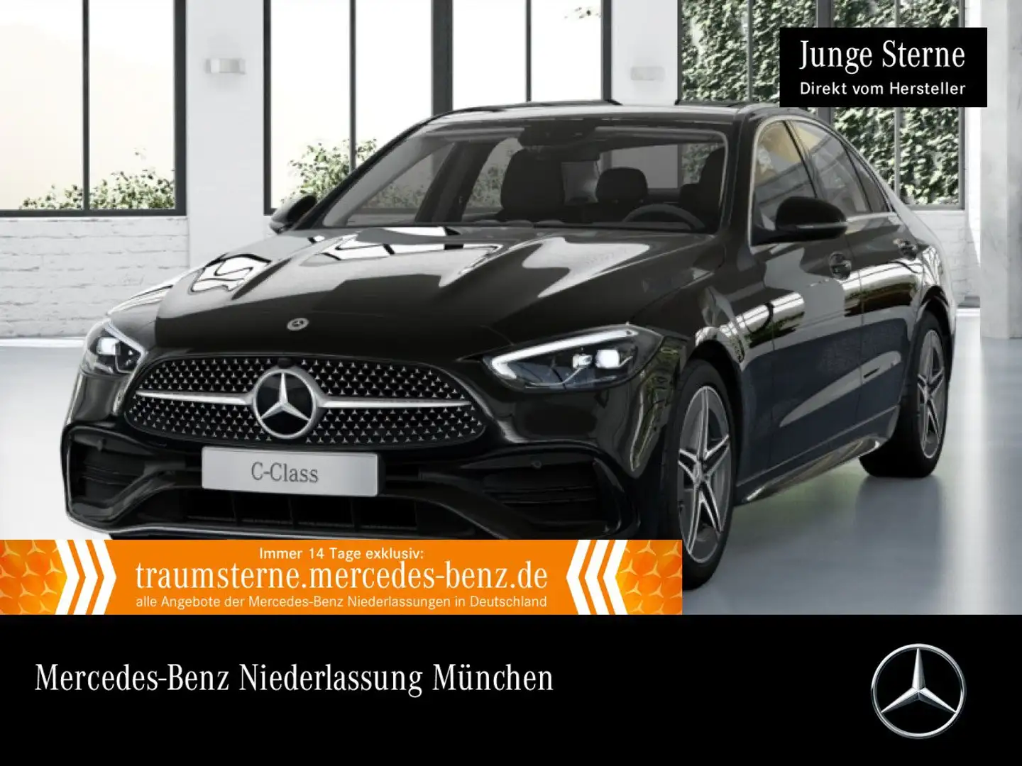 Mercedes-Benz C 200 d AMG+PANO+LED+KAMERA+TOTW+KEYLESS+9G Schwarz - 1