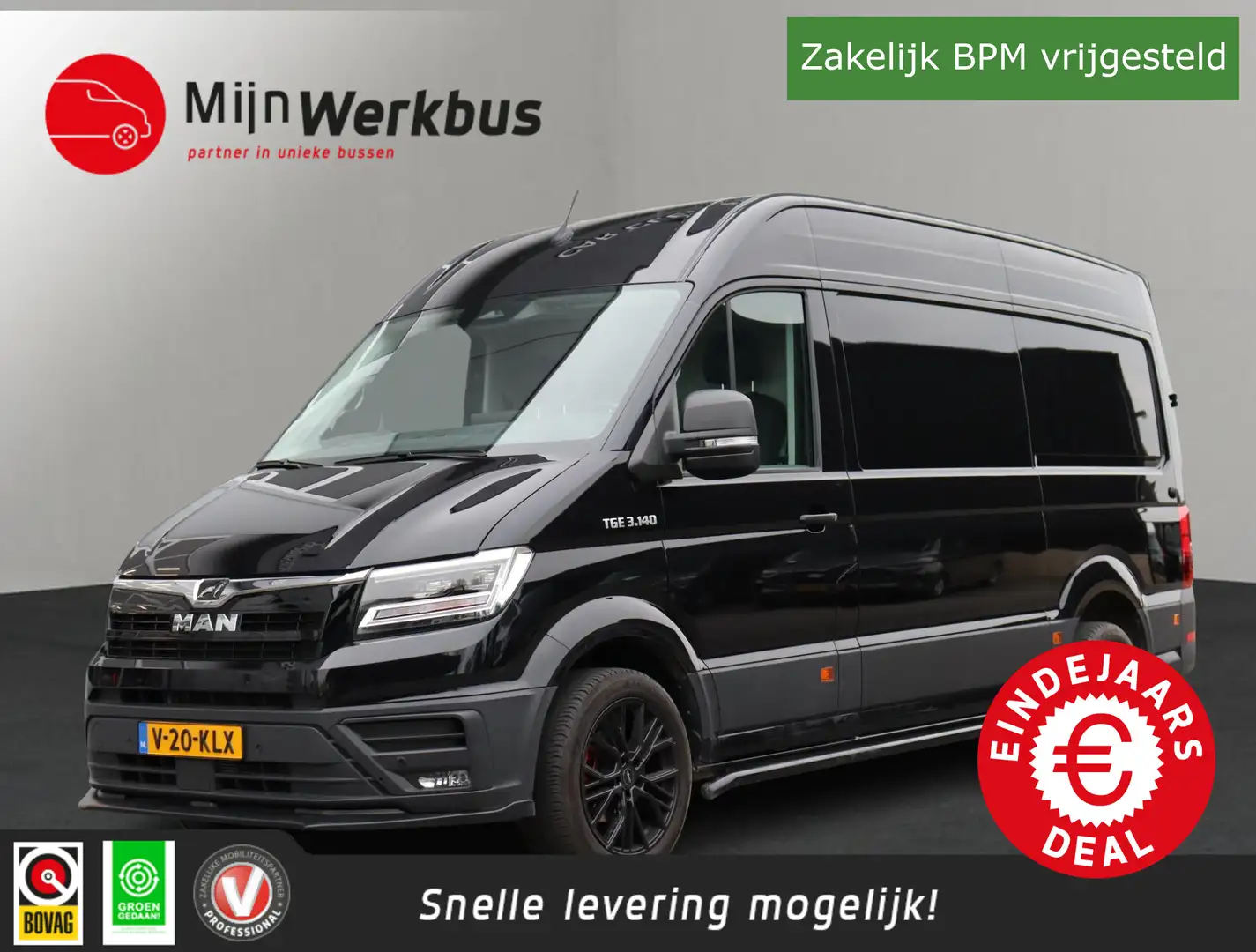 MAN TGE 30 2.0 L3H3 Automaat Nieuwe Type! Trekhaak |ACC|LE Noir - 1