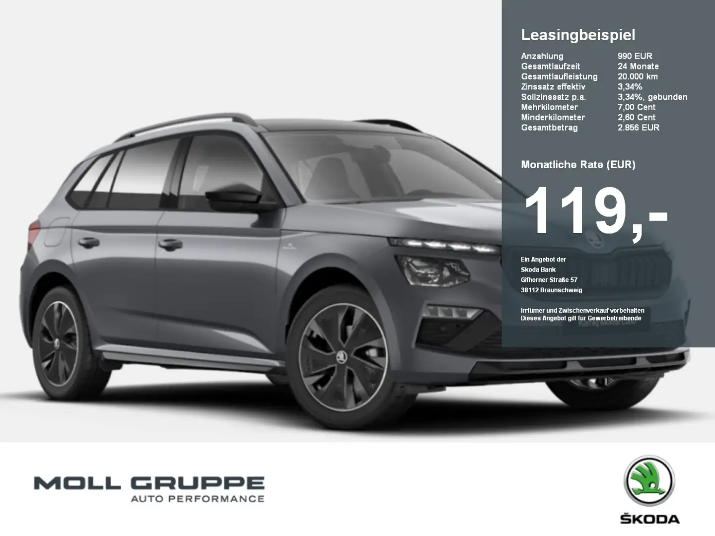 Skoda Kamiq 1.0 TSI DSG Monte Carlo ACC EL.HECK PDC Grau - 1