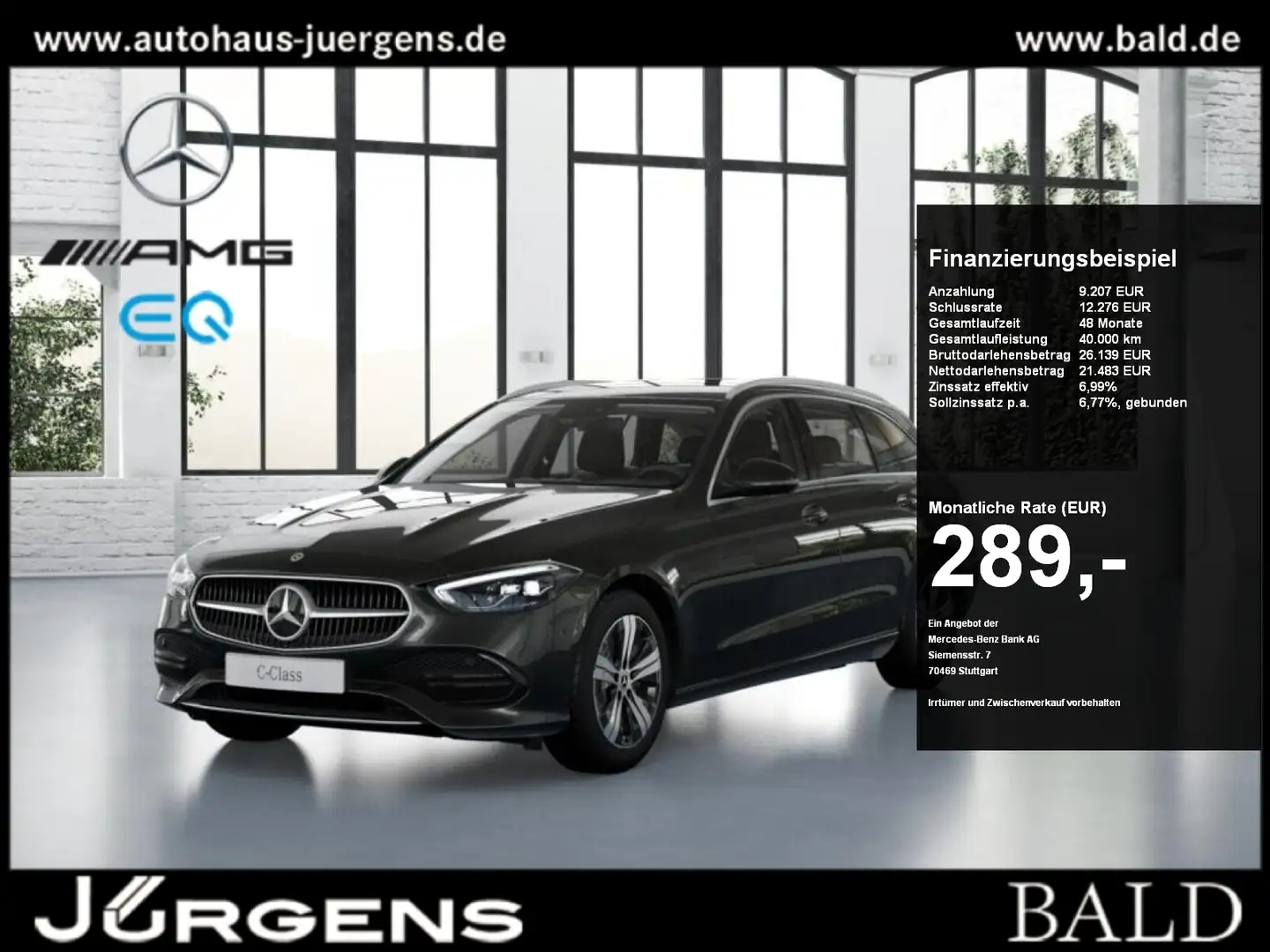 Mercedes-Benz C 200 T Avantgarde/Wide/LED/Cam/Amb/Easy-P/17" siva - 1