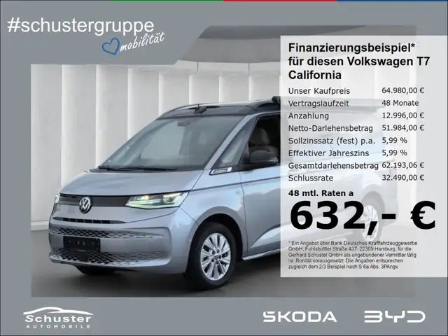 Volkswagen T7 California COAST 4Mot eHyb*Küche el.AufstDach