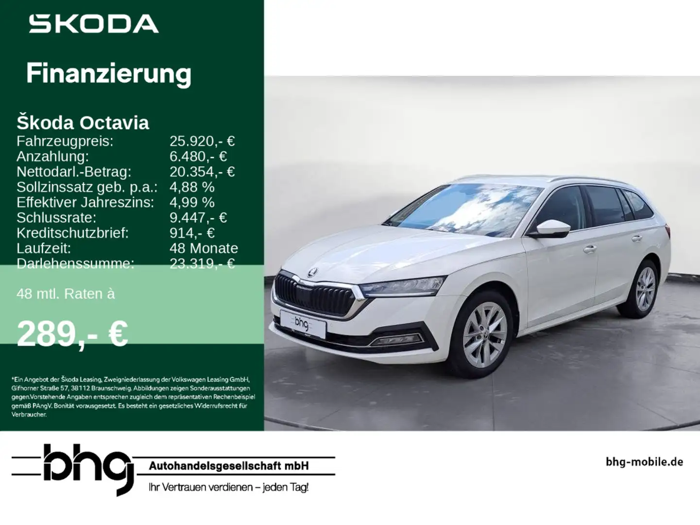 Skoda Octavia Combi 2.0 TDI Style Weiß - 1