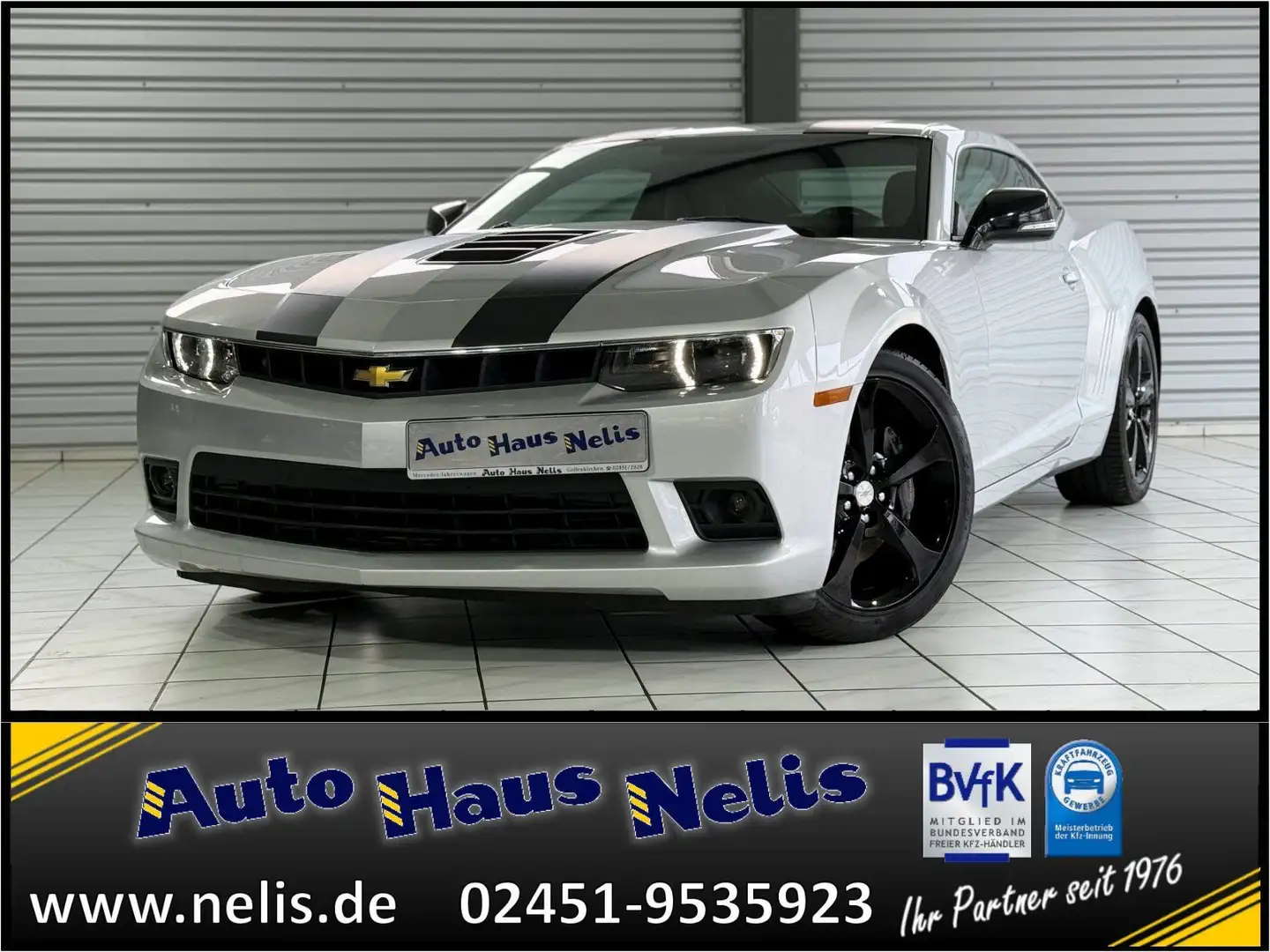 Chevrolet Camaro SS 6.2 V8 Coupe Leder Navi R-Cam HUD Silber - 1