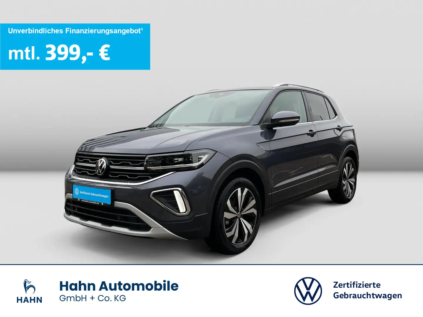 Volkswagen T-Cross 1.0TSI DSG Style App-C Matrix Navi PDC Grau - 1