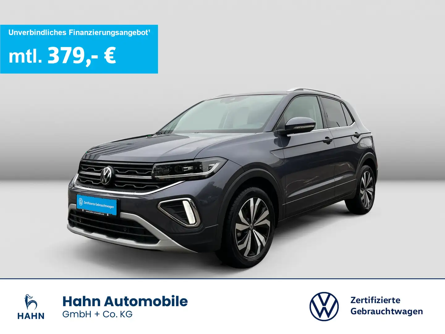Volkswagen T-Cross 1.0TSI DSG Style App-C Matrix Navi PDC Gris - 1