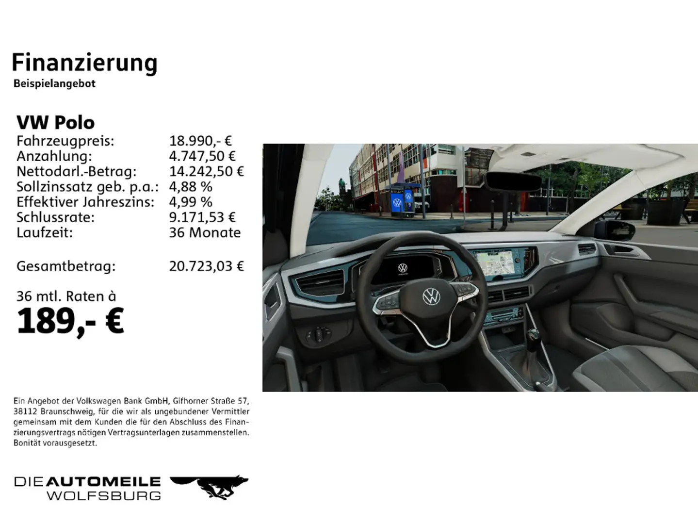 Volkswagen Polo VI 1.0 TSI OPF Style Grau - 2