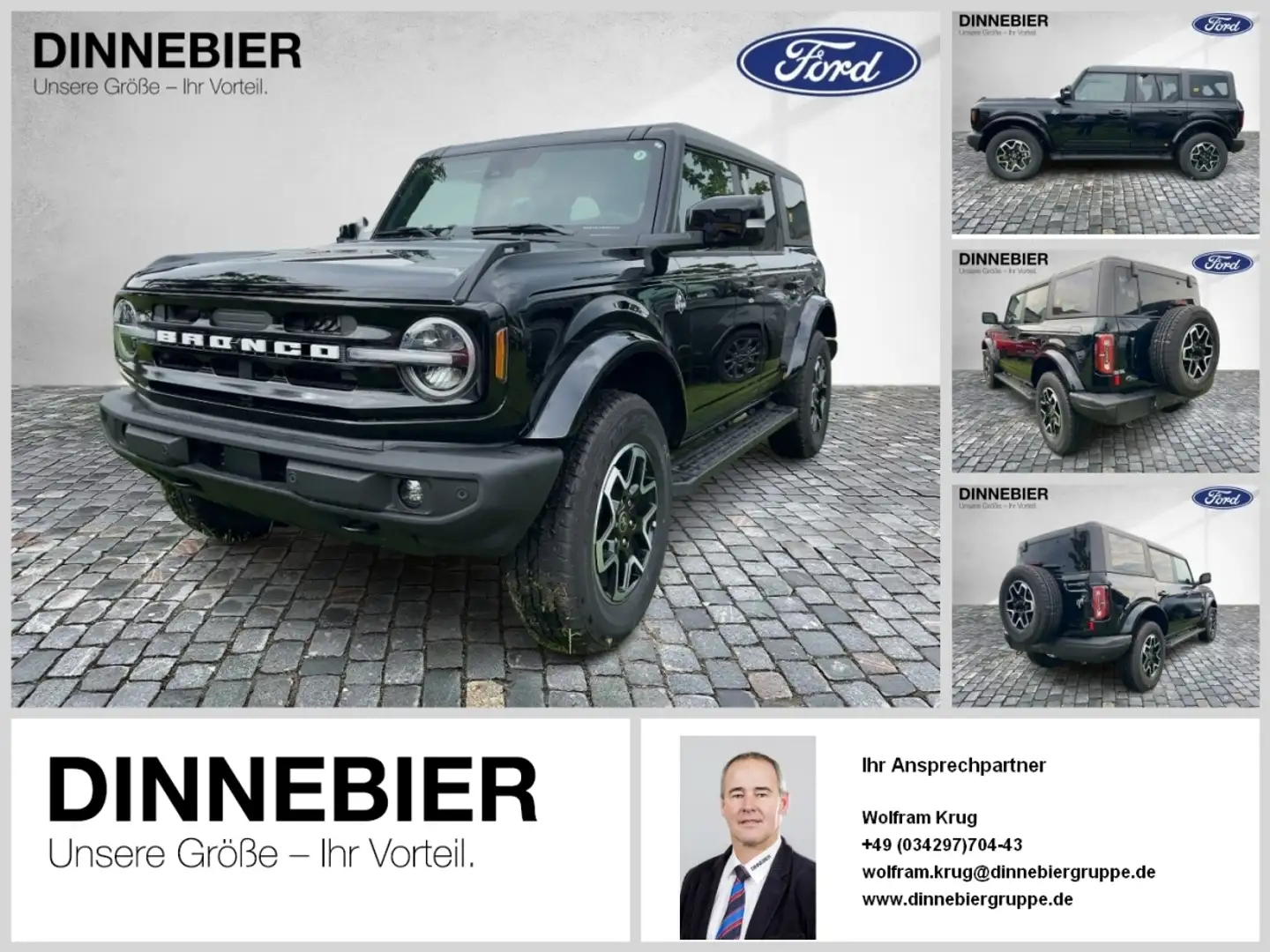 Ford Bronco OUTER BANKS 2.7L A10 4X TDCA 360 SpurH Schwarz - 1