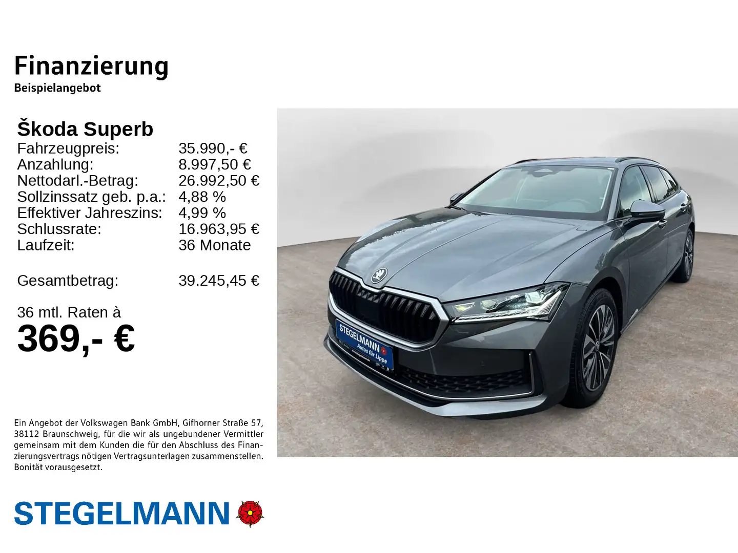 Skoda Superb Combi 2.0 TDI DSG Selection Facelift *AHK Grau - 2