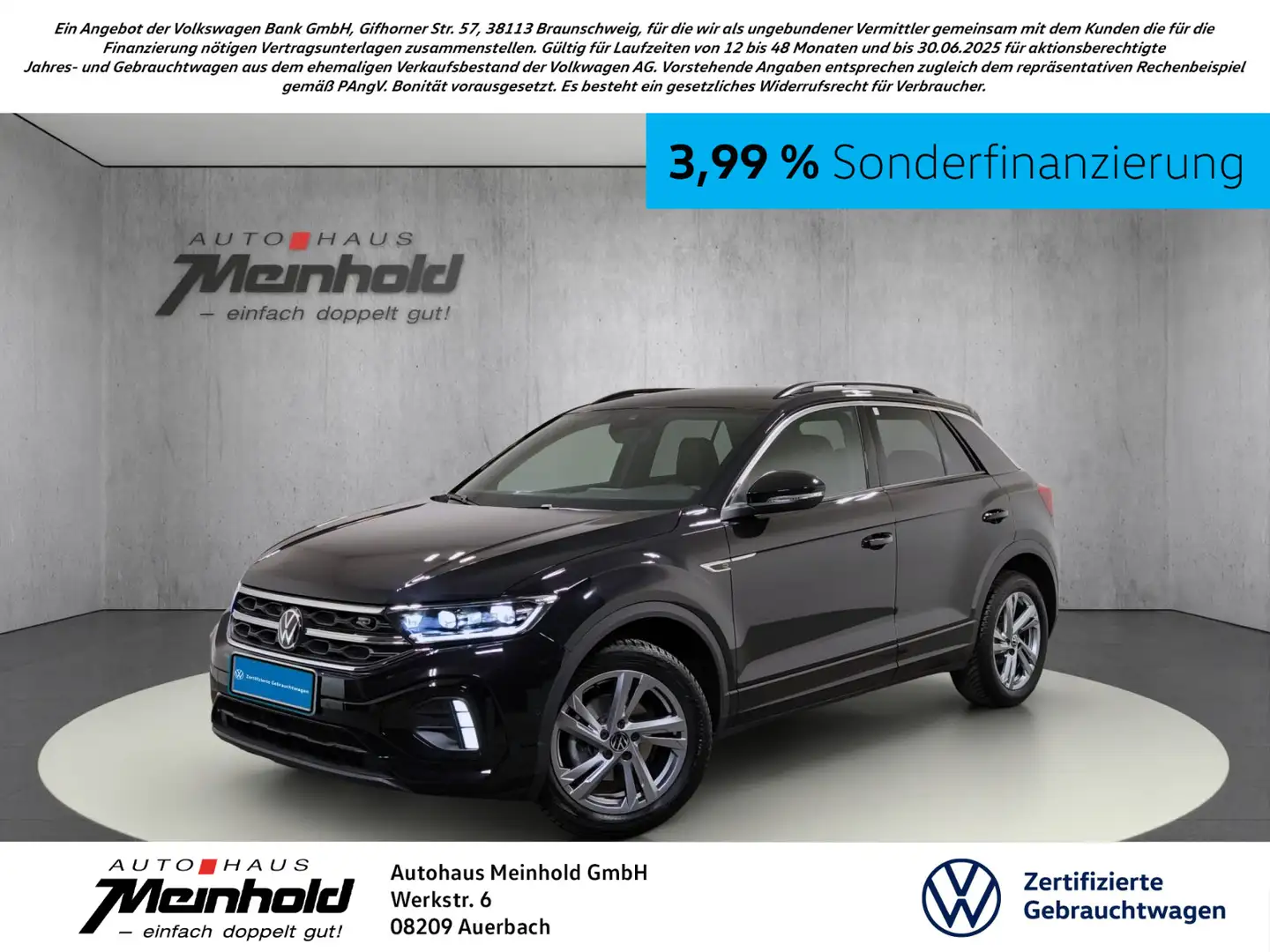 Volkswagen T-Roc 2.0 TDI R-Line,Kamera, LED-Plus, ACC, Navi Schwarz - 1