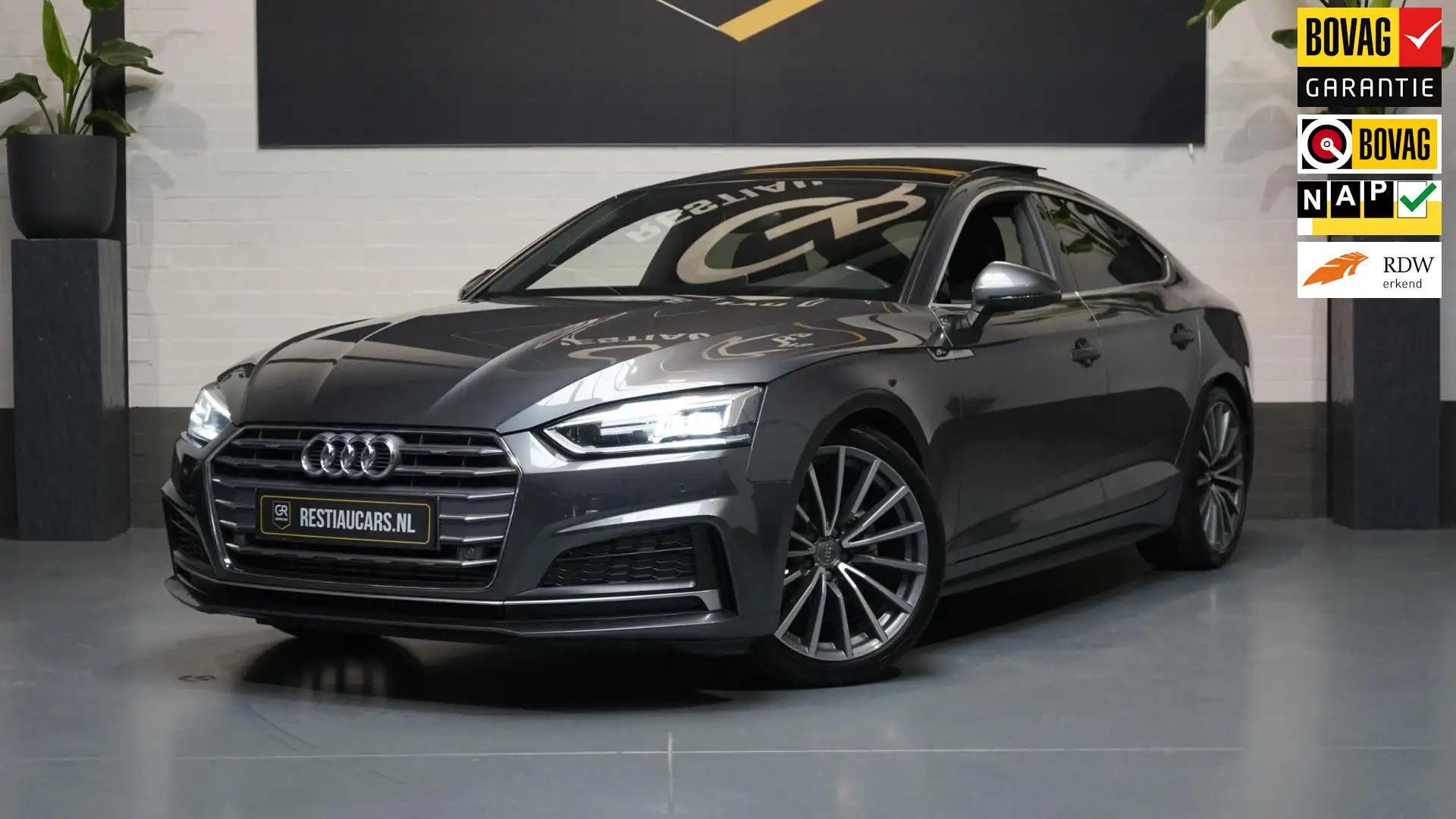 Audi A5 Sportback 2.0 TFSI 3x S-Line AUTOMAAT-AMBIANCE-CAM Gris - 1