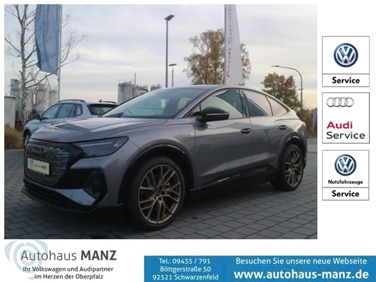 Audi Q4 e-tron Sportback 50 quattro S-Line KLIMA LED NAVI LEDER Grau - 1