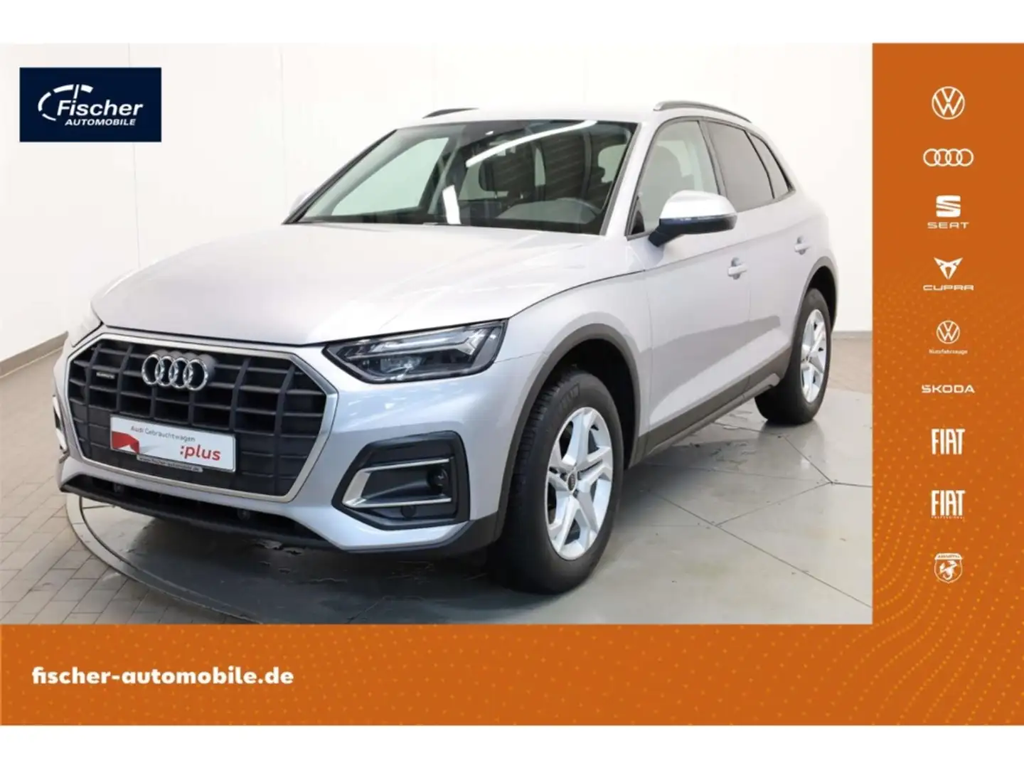 Audi Q5 40 TDI quattro AHK/NAV/Virt/RFK/SH Silber - 1