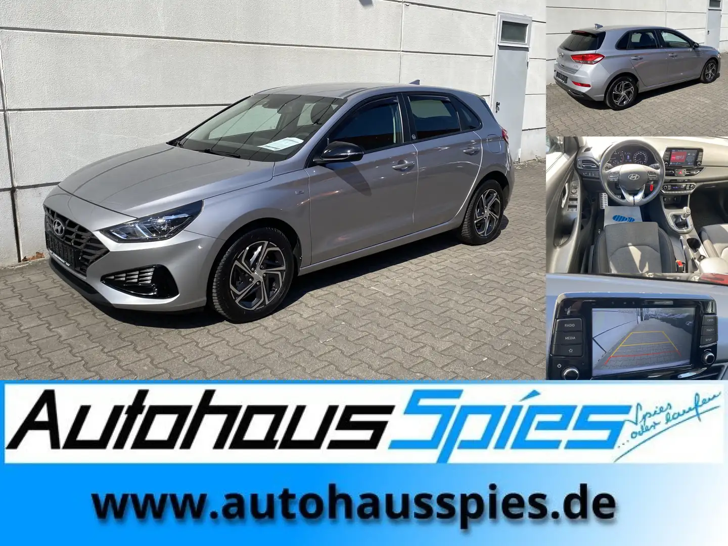 Hyundai i30 1.5 T-GDI Mild-Hybrid RKam CarPlay AndAuto Tmat Sh Plateado - 1