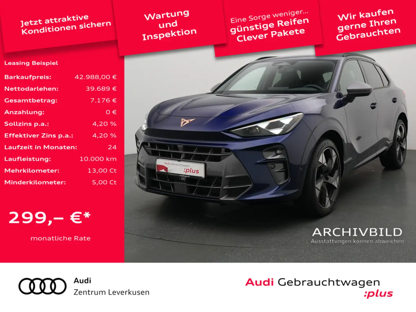 CUPRA Terramar VZ PANO AHK LEDER ACC KAM 360° HUD D Blau - 1