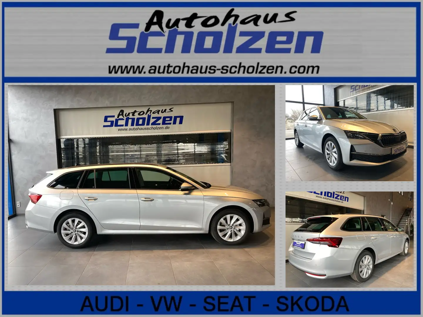 Skoda Octavia Combi TDI Selection AHK Matrix ACC Kam Ezüst - 1