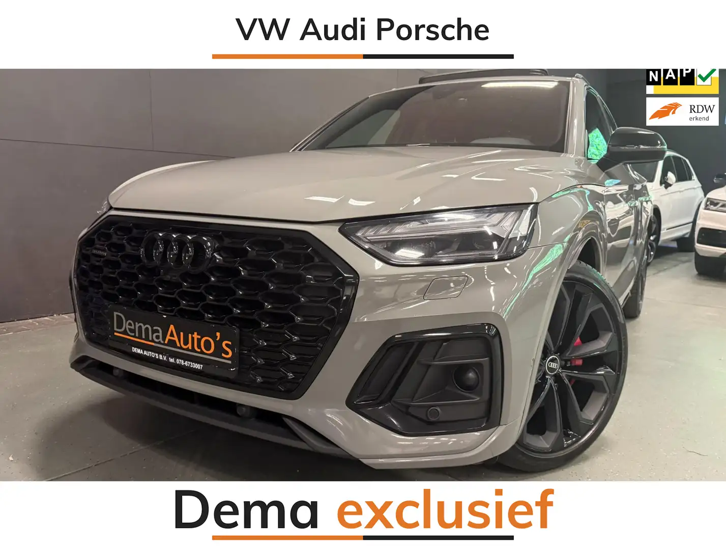 Audi Q5 Sportback 50 TFSI e COMPETITION BLACK-LINE PANO/LE Grijs - 1