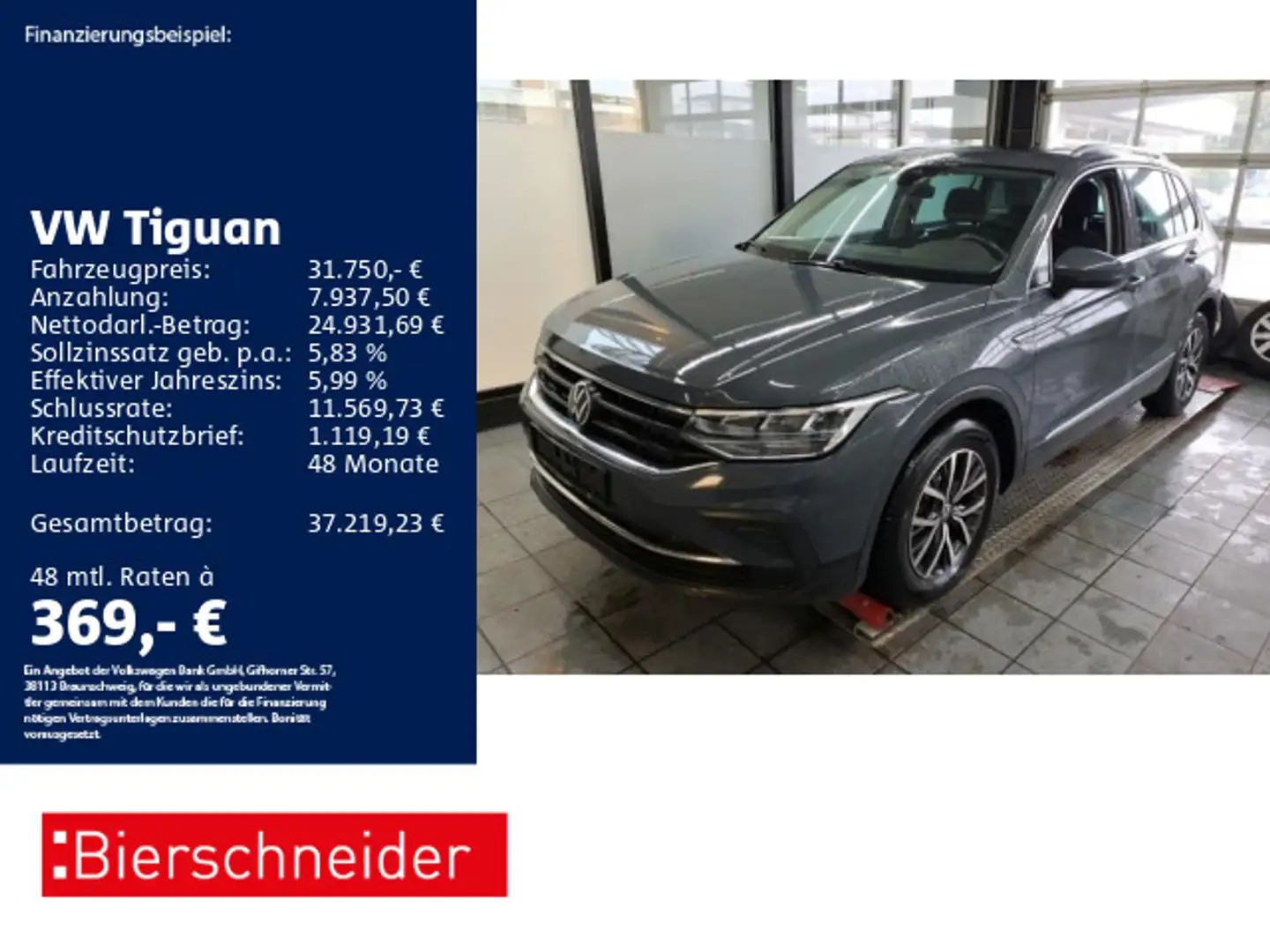 Volkswagen Tiguan 1.5 TSI DSG Life AHK PANO ergoActive Grau - 1