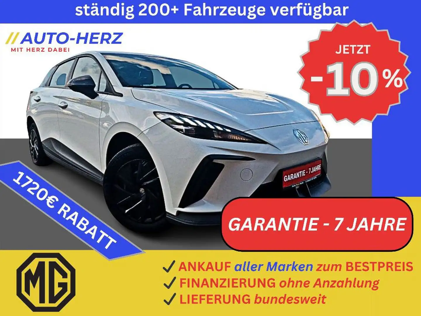 MG MG4 EV Klimaautomatik+PDC+Navi+CarPlay+DAB Bianco - 1