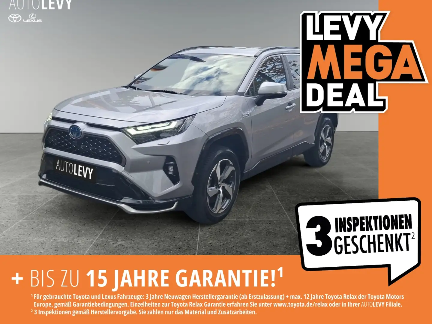 Toyota RAV 4 2.5 Plug-In Style *360*HUD*AHK*JBL* Argent - 1