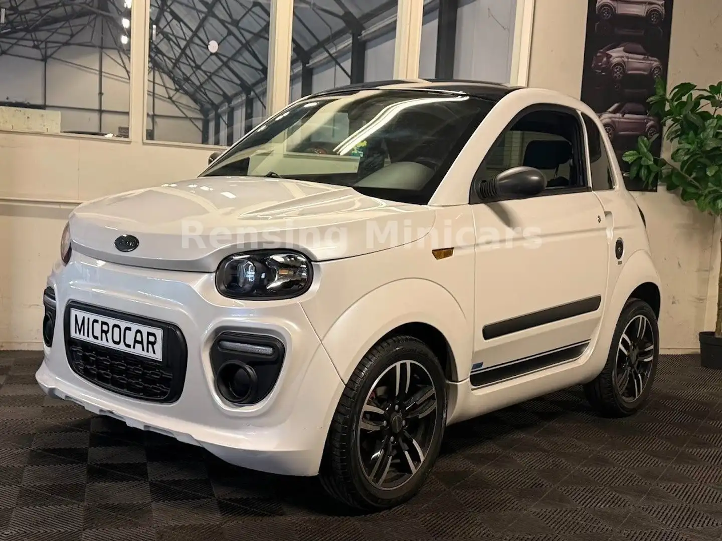 Microcar Due FIAT 500 Look 8 PS Mopedauto Minicar 45 KM Weiß - 2