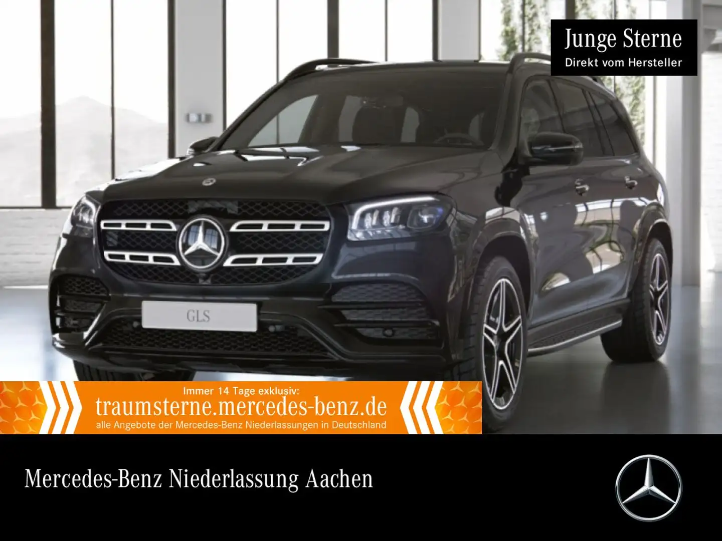 Mercedes-Benz GLS 400 d 4M AMG+NIGHT+PANO+360+MULTIBEAM+FAHRASS Zwart - 1