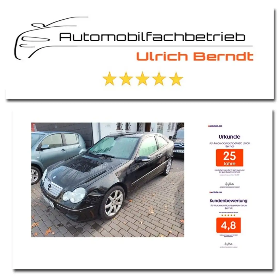 Mercedes-Benz C 180 - Leder - Inspektion + TÜV neu Schwarz - 1