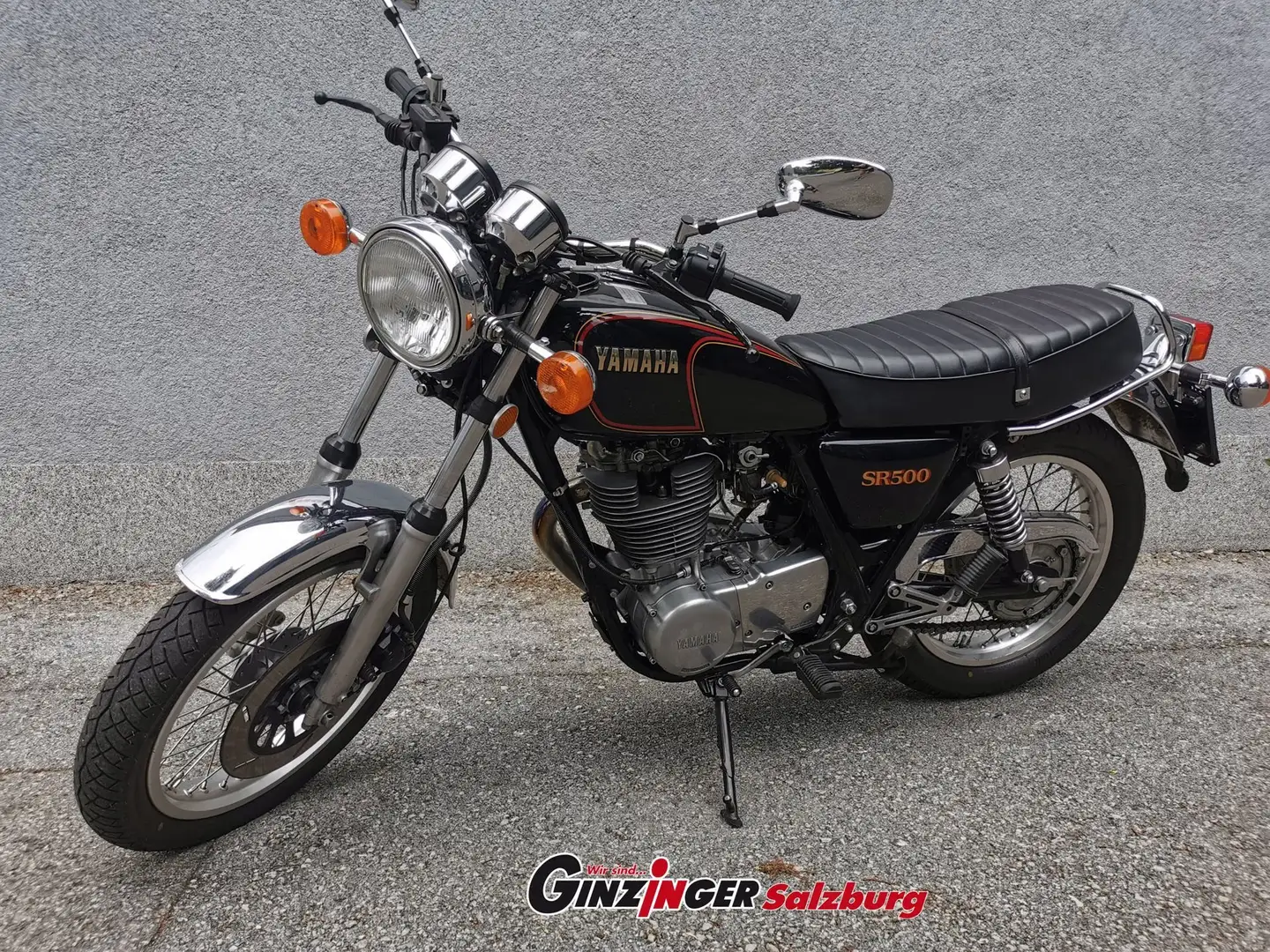 Yamaha SR 500 Oldtimer "onekickonly" Zwart - 1